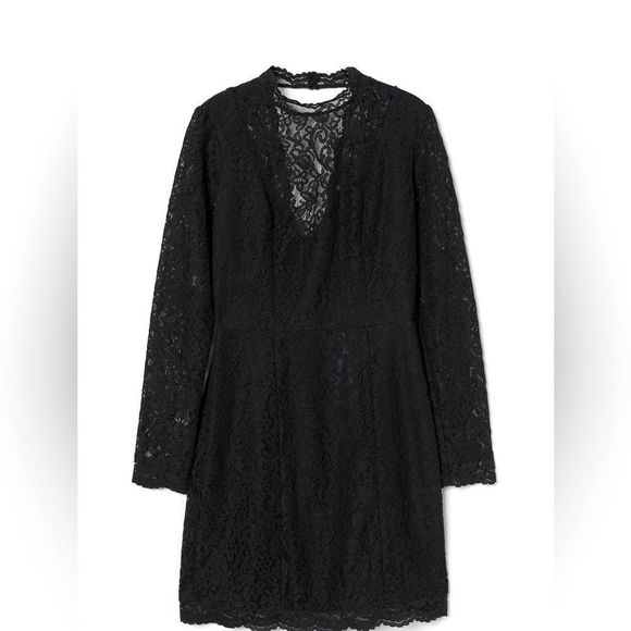 H&M Scallop-edged Lace Dress - Picture 1 of 12
